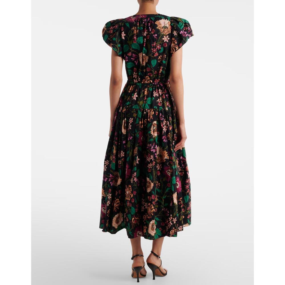 Ulla Johnson Marin floral cotton poplin midi dress - Picture 4 of 9